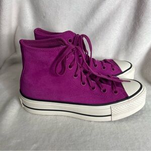 Converse CTAS Lift Platform Purple Suede Shoes Women’s Size 6